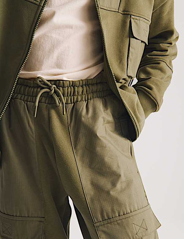 Cotton Rich Ripstop Cargo Joggers (6-16 Yrs) - CH