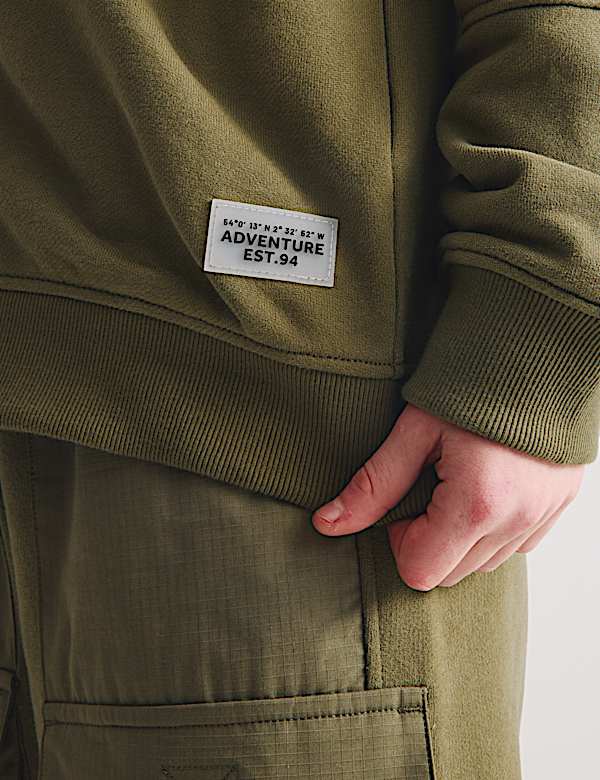Hoodie Beritsleting Bahan Katun (6-16%) - ID