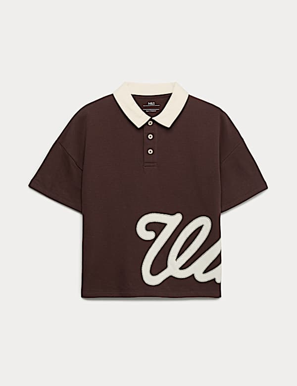Cotton Rich Short Sleeve Polo Top (6-16 Yrs)