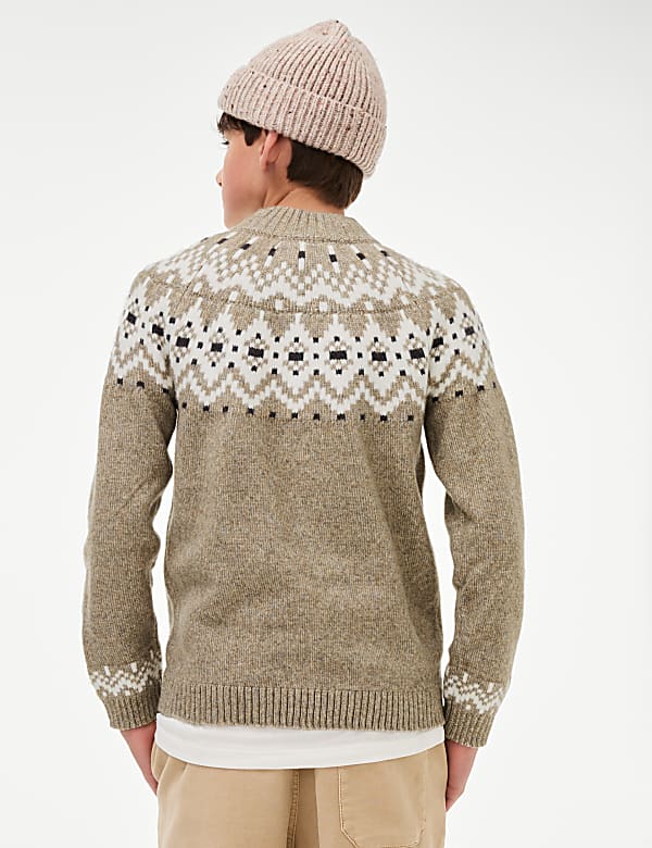 Fair Isle Half Zip Christmas Jumper (6-16 Yrs)