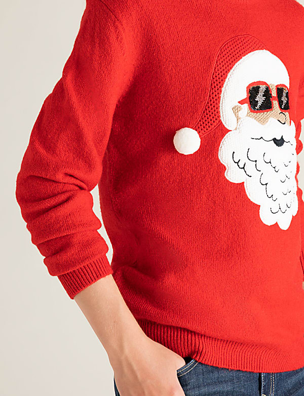 Reversible Sequin Santa Christmas Jumper
