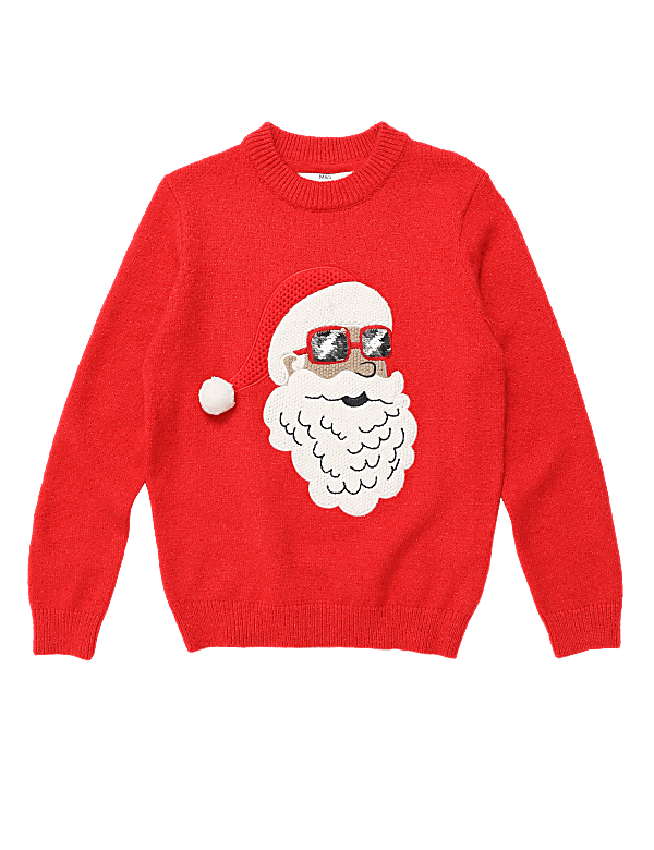 Reversible Sequin Santa Christmas Jumper