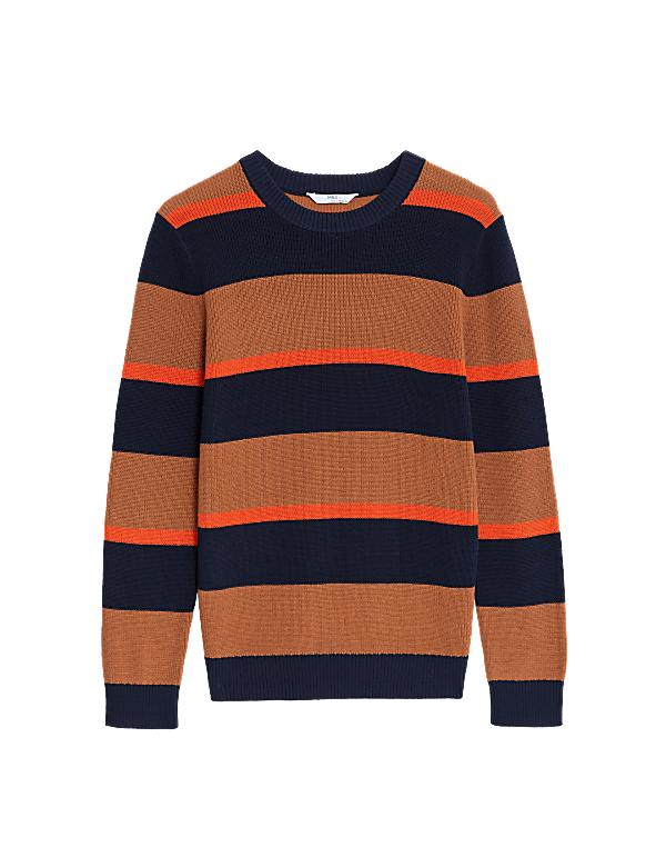 Pure Cotton Striped Knitted Jumper (6-16 Yrs)