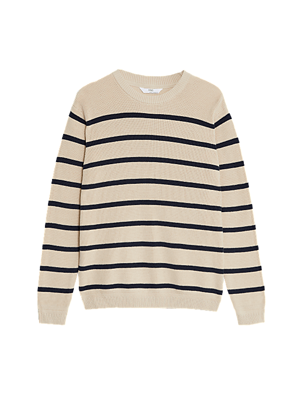 Pure Cotton Striped Knitted Jumper (6-16 Yrs)