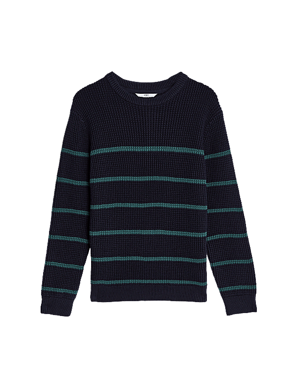 Pure Cotton Striped Knitted Jumper (6-16 Yrs)