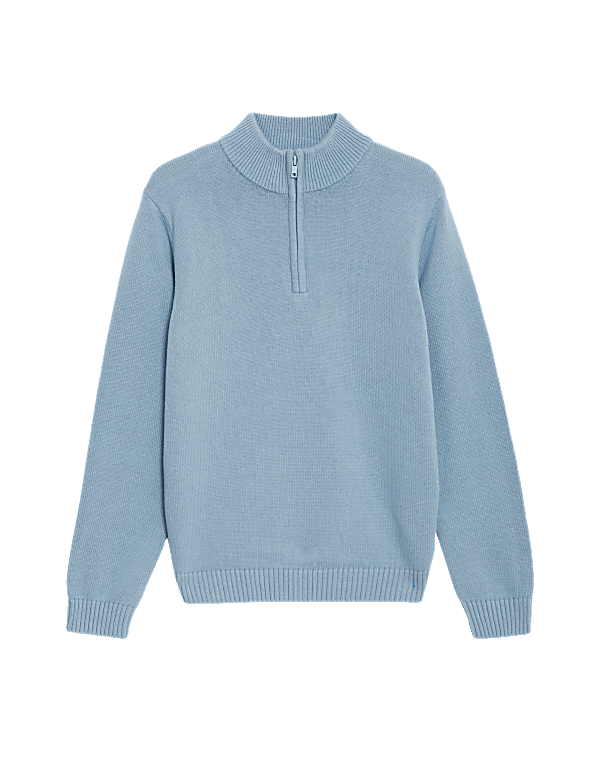Half Zip Knitted Jumper (6-16 Yrs)