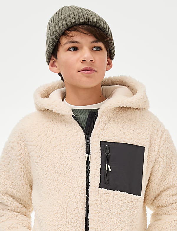 Borg Hooded Zip Jacket (6-16 Yrs)