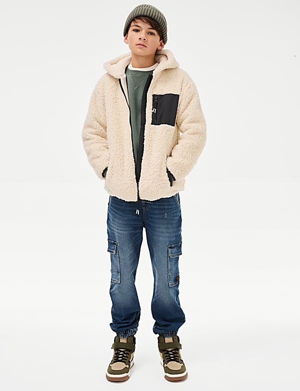 Borg Hooded Zip Jacket (6-16 Yrs)