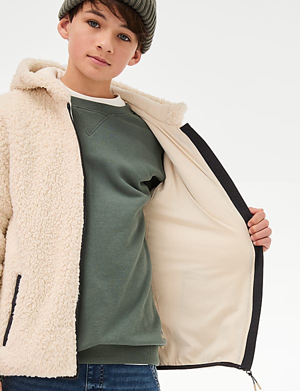 Borg Hooded Zip Jacket (6-16 Yrs)