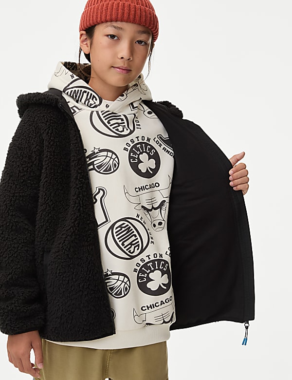 Borg Hooded Zip Jacket (6-16 Yrs)
