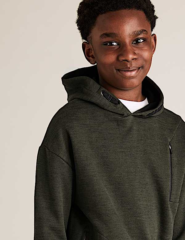 Cotton Rich Borg Lined Hoodie (6-16 Yrs) - GR