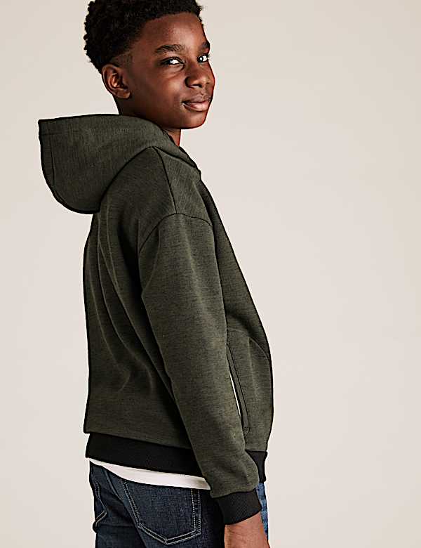 Cotton Rich Borg Lined Hoodie (6-16 Yrs) - GR