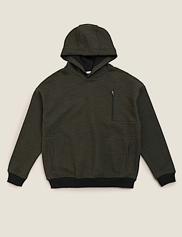 Cotton Rich Borg Lined Hoodie (6-16 Yrs) - GR