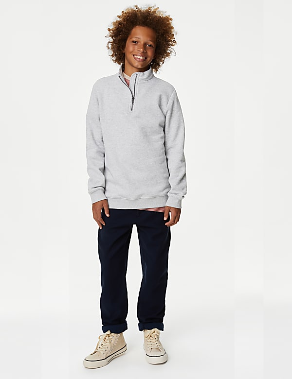 Cotton Rich Half Zip Sweatshirt (6-16 Yrs)