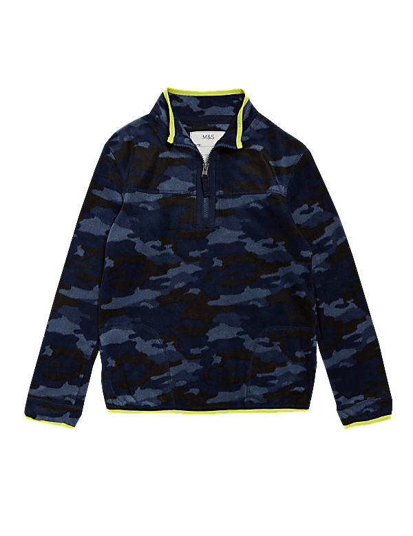 Camouflage Recycled Zip Fleece Top (2-16 Yrs)