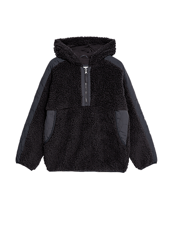 Borg Half Zip Hoodie (6-16 Yrs)