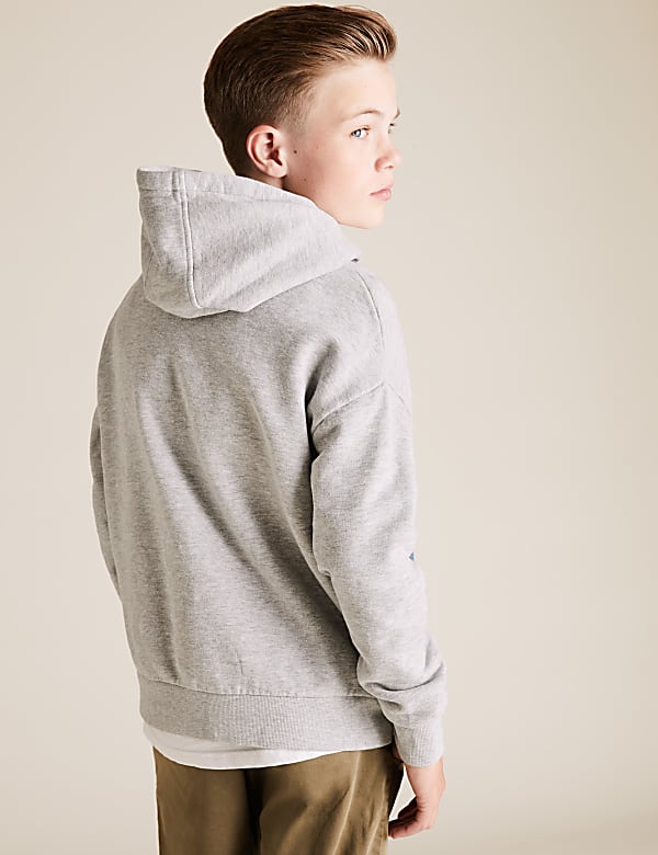 Cotton Space Print Hoodie (6-16 Yrs)