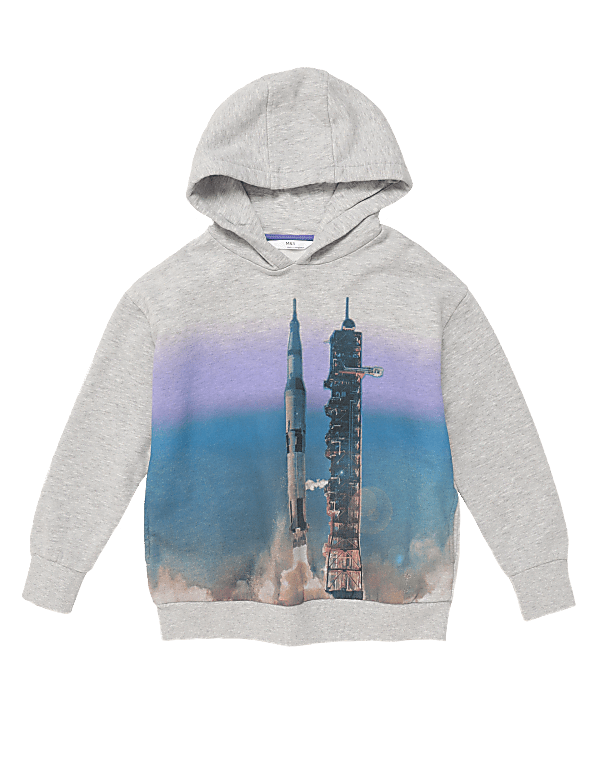 Space print hoodie clearance