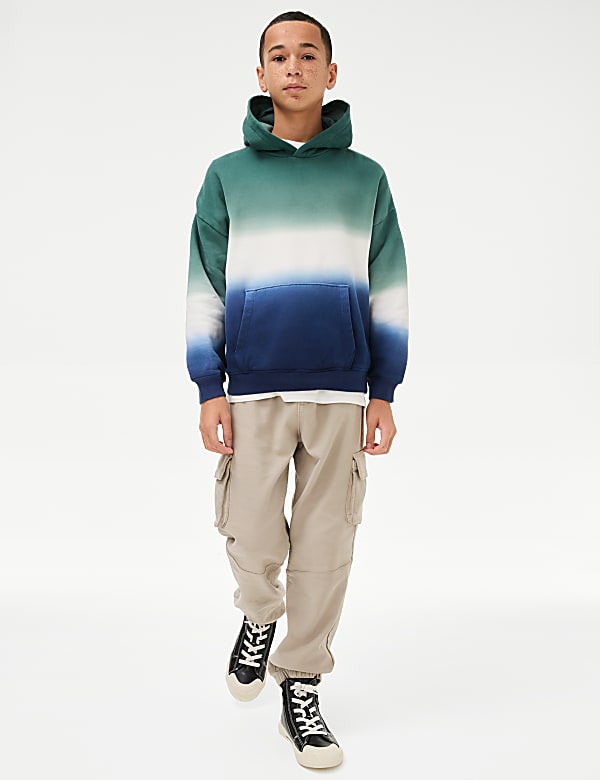 Blue ombre hoodie cheap