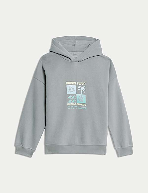 Φούτερ με κουκούλα και στάμπα Surf Club (6-16 ετών) - GR