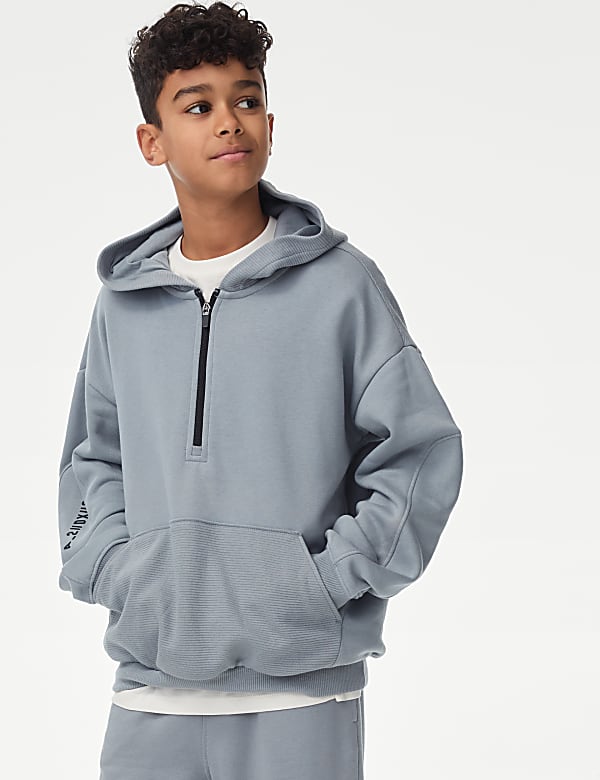 Ensemble en coton avec pantalon de jogging et sweat &agrave; capuche (du 6 au 16 ans) - CH