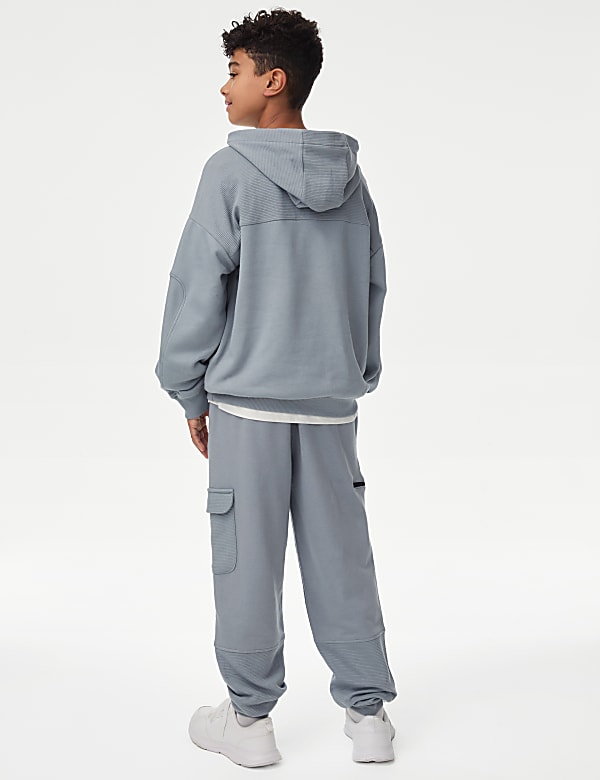 Ensemble en coton avec pantalon de jogging et sweat &agrave; capuche (du 6 au 16 ans) - CH