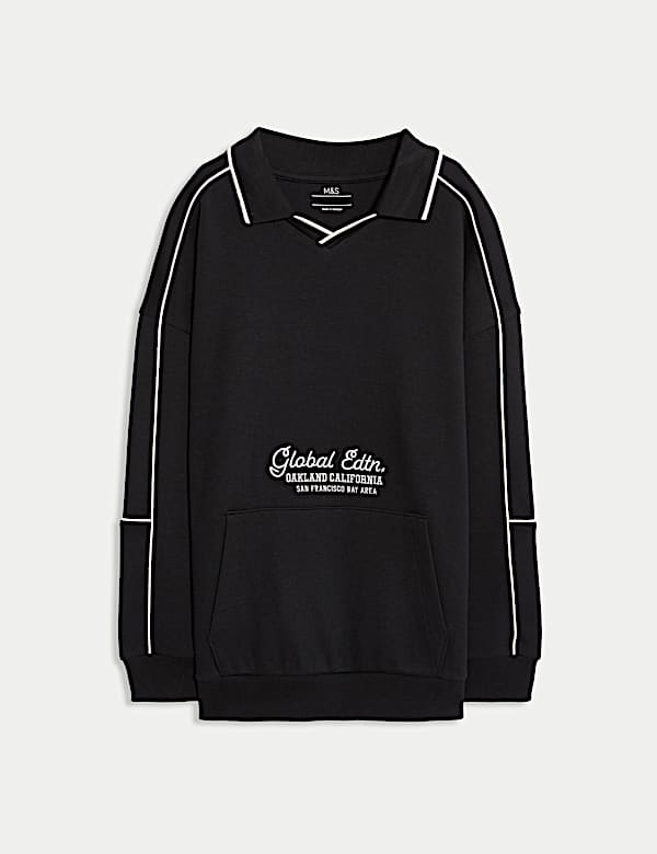 Cotton Rich Slogan Sweatshirt (6-16 Yrs) - US