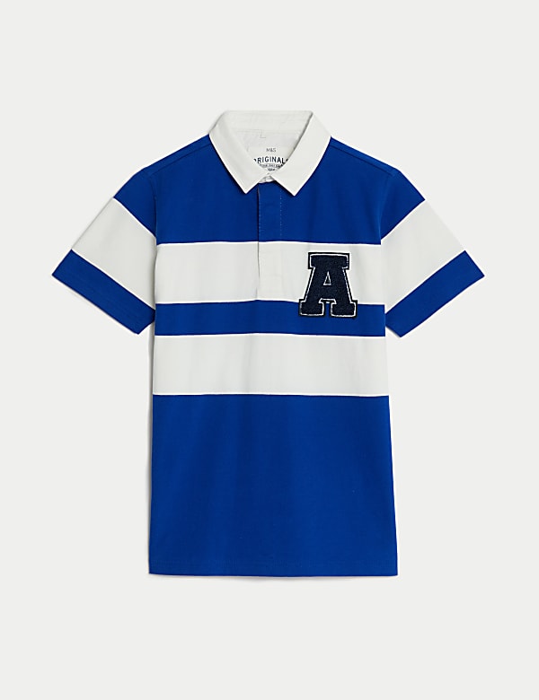 Camisa de rugby 100% algodón con logotipo (6-16 años) - US