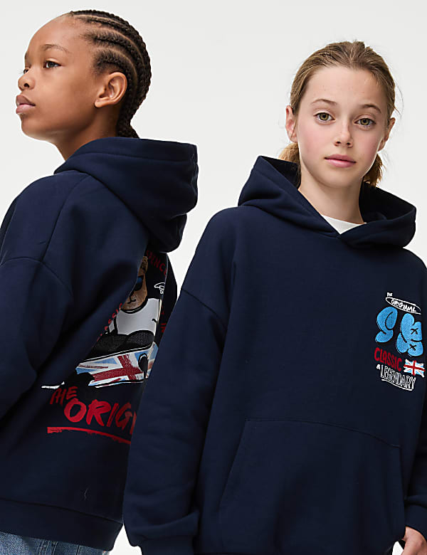 Cotton Rich Spencer Bear British Hoodie 2 16 Yrs NAVY Hoodies M S NL