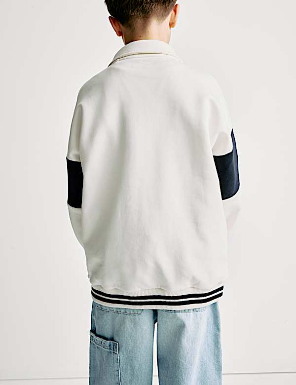 Cotton Rich Quarter Zip Sweatshirt (6-16 Yrs) - NL