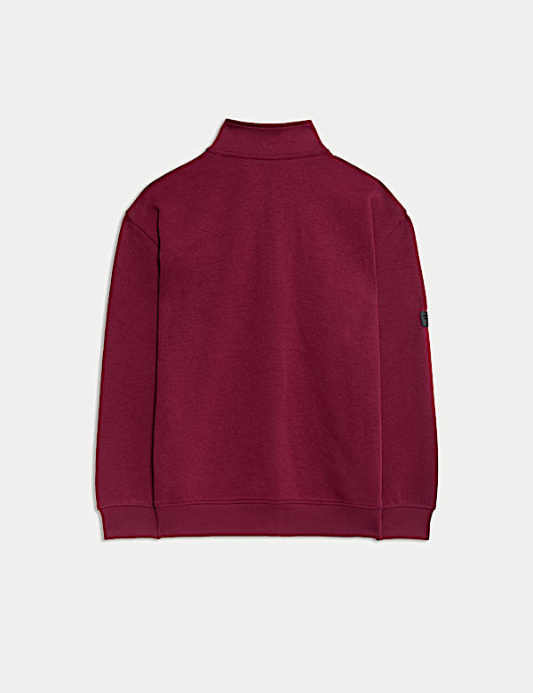 Cotton Rich Funnel Neck Half Zip Sweatshirt (6-16 Yrs)