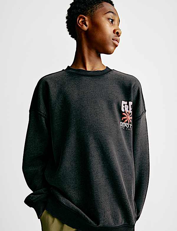 Cotton Rich Graphic Sweatshirt (2-16 Yrs) - EE
