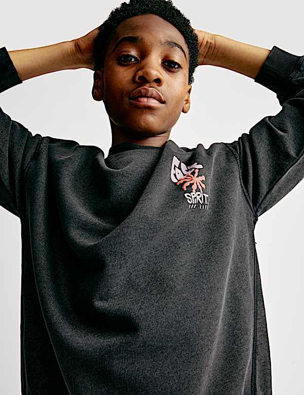Cotton Rich Graphic Sweatshirt (2-16 Yrs) - EE