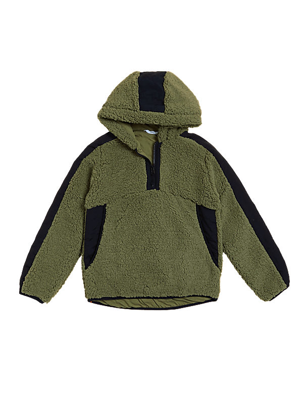 Borg Half Zip Hoodie