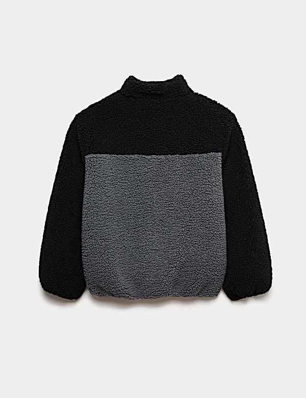 Colour Block Zip Borg Jacket (6-16 Yrs) - KR