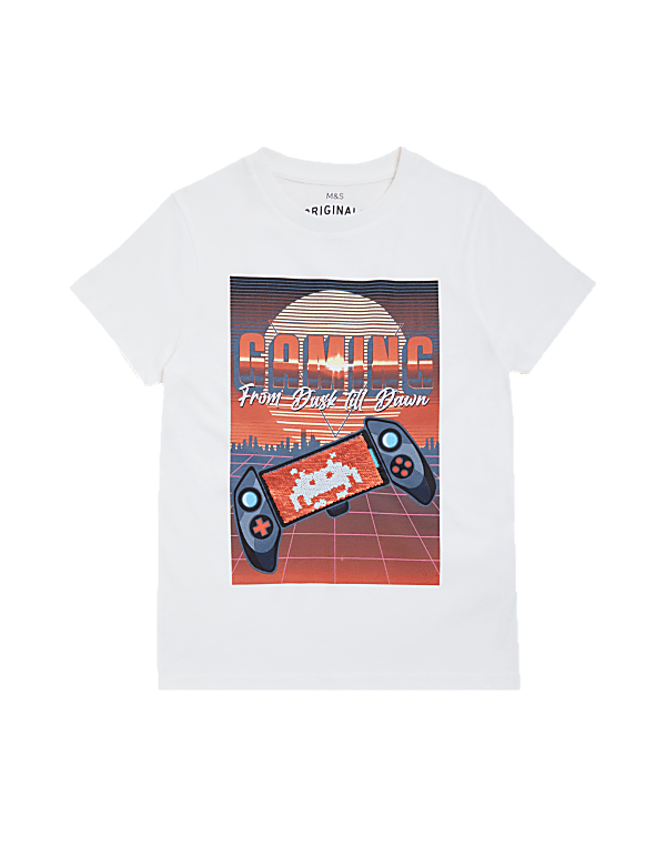 Pure Cotton Graphic Round Neck Top