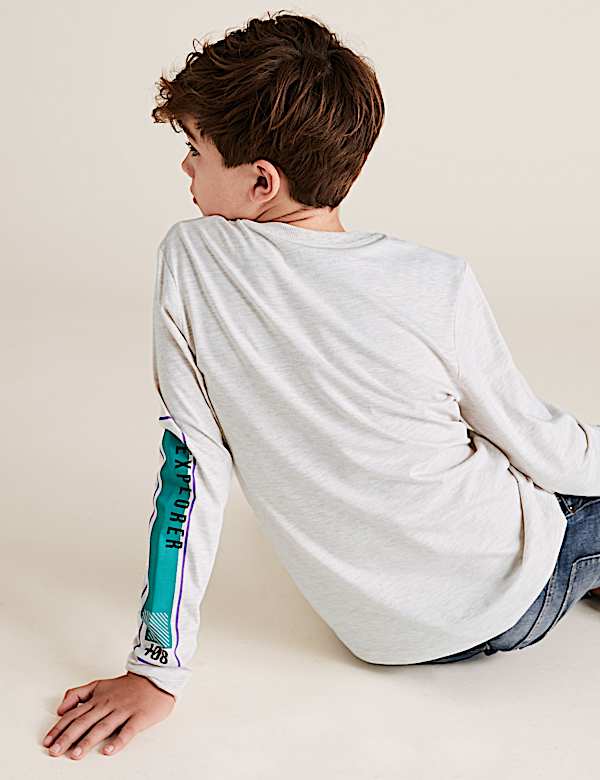 Cotton Rich Explorer Slogan Top (6-16 Yrs)