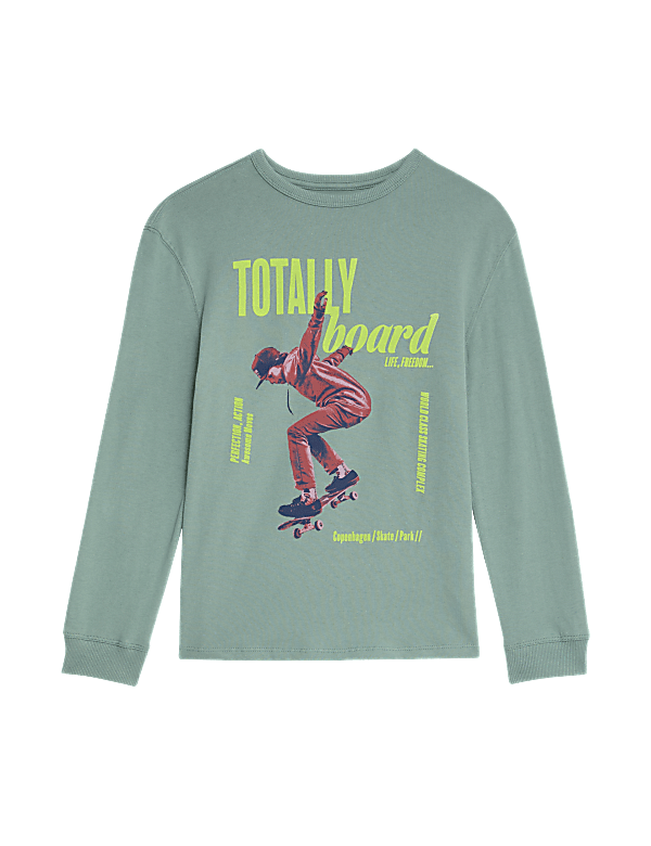 Pure Cotton Skateboard Top (6-16 Yrs)