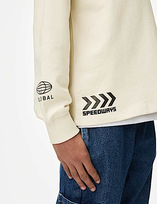 Cotton Rich Racing Graphic Long Sleeve Top (2-16 Yrs) - GR