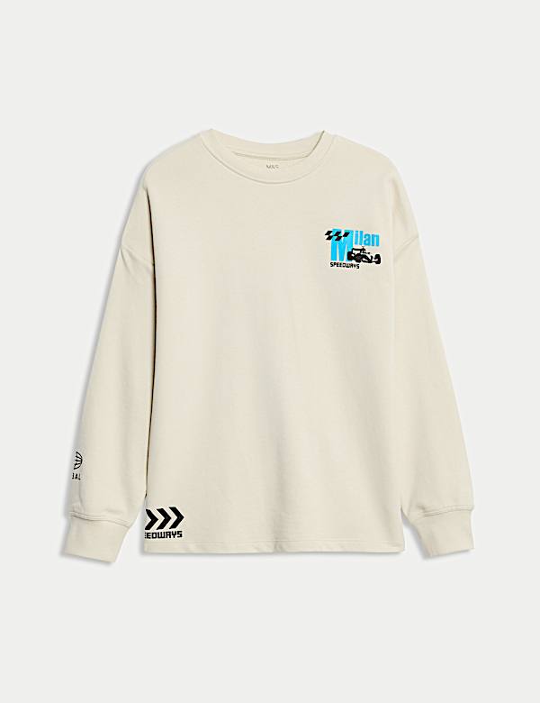 Cotton Rich Racing Graphic Long Sleeve Top (2-16 Yrs) - GR