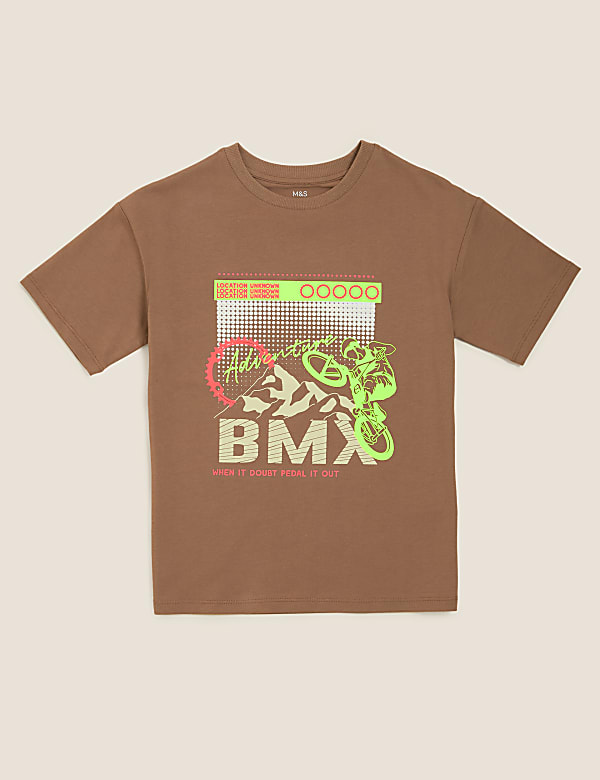 Pure Cotton BMX Graphic T-Shirt (6-16 Yrs)