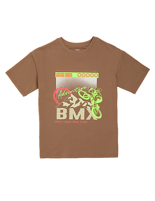 Pure Cotton BMX Graphic T-Shirt (6-16 Yrs)