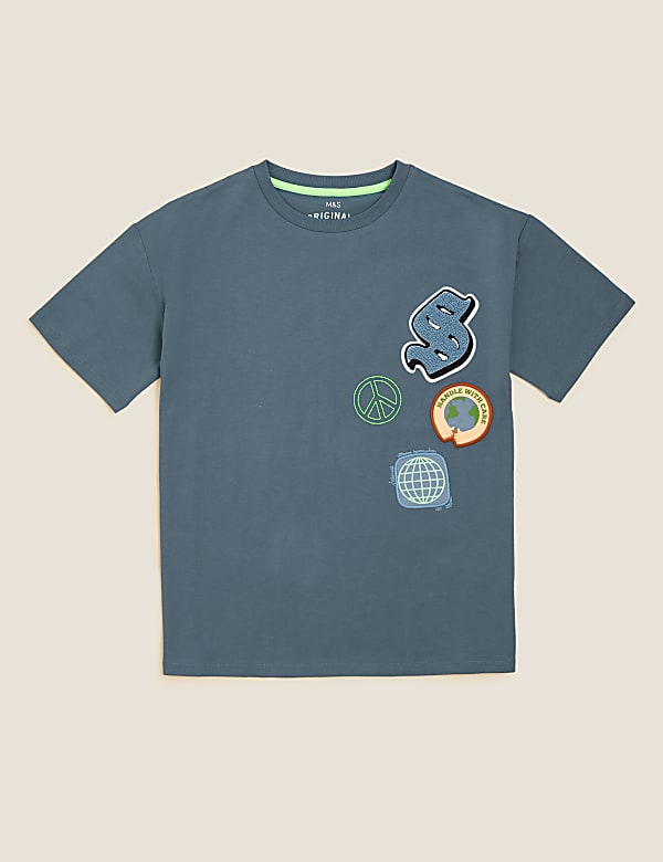 Pure Cotton Badge T-Shirt (6-16 Yrs)