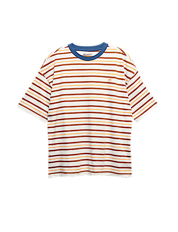 Pure Cotton McLaren&trade; Striped T-Shirt (6-16 Yrs)