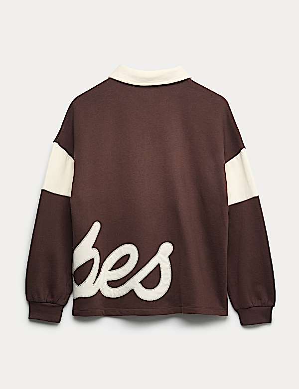 Cotton Rich Rugby Sweatshirt (6-16 Yrs)