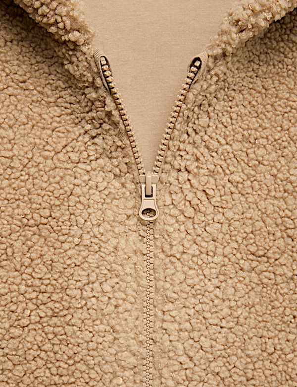 Bunda z uměl&eacute; kože&scaron;iny s kapuc&iacute; na zip (6&ndash;16 let) - CZ