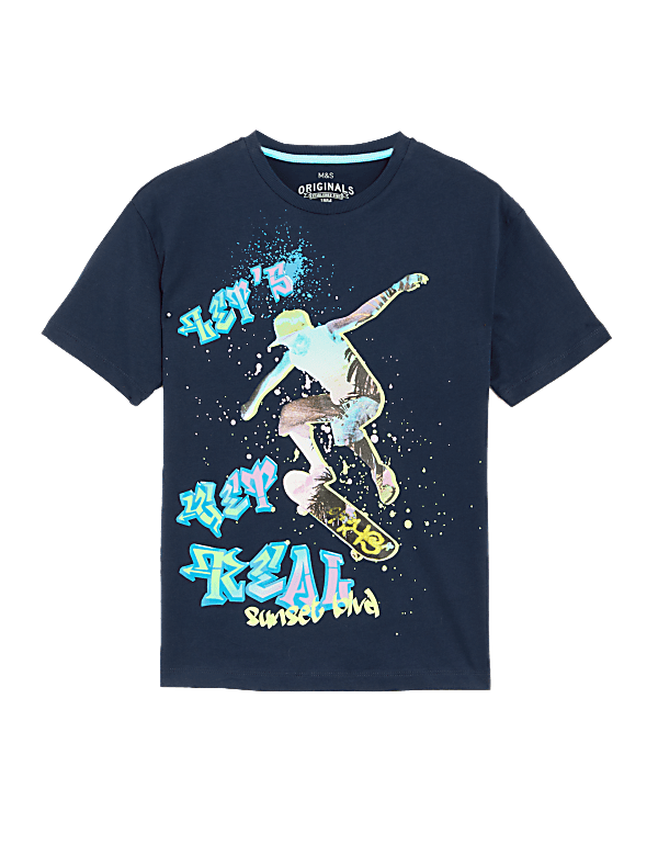 Pure Cotton Skate Print T-Shirt