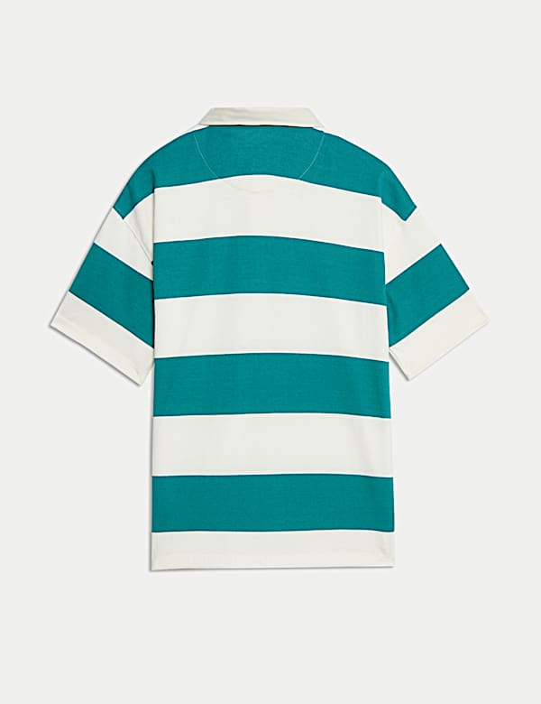 Pure Cotton Striped Rugby Shirt (6-16 Yrs)