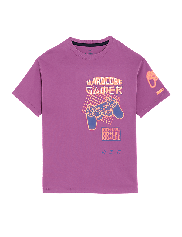 Pure Cotton Gaming Graphic T-Shirt