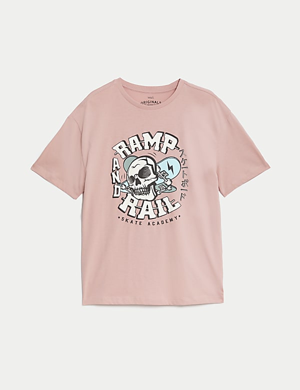Pure Cotton Skate Print T-Shirt (6-16 Yrs) - GR